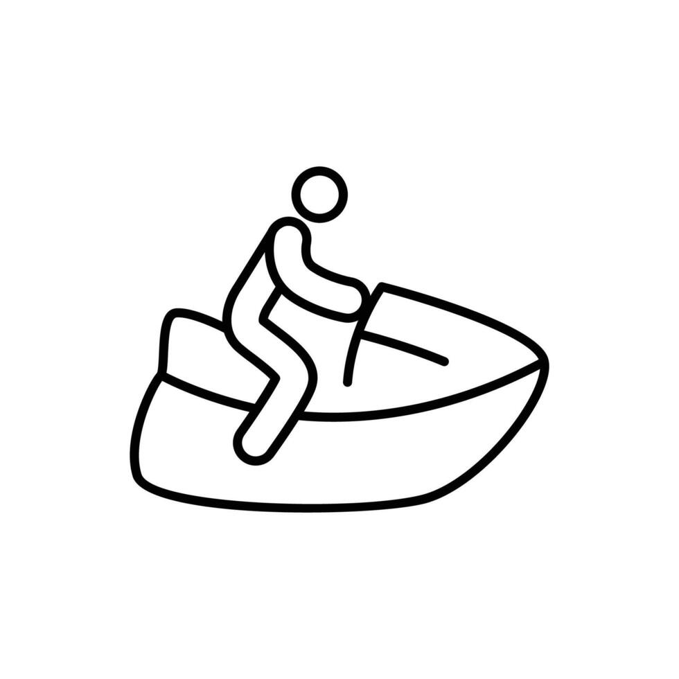 jet ski thin outline icon design good for web or mobile app vector