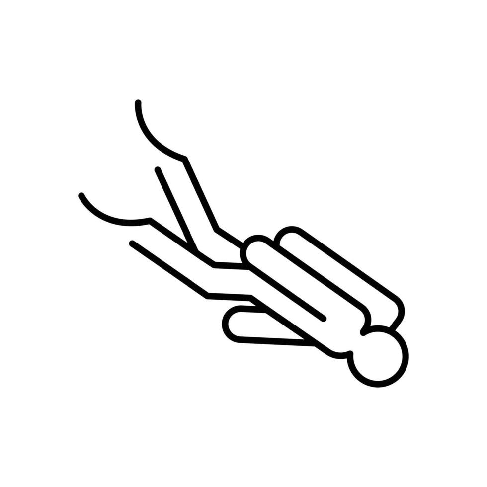 snorkeling thin outline icon design good for web or mobile app vector