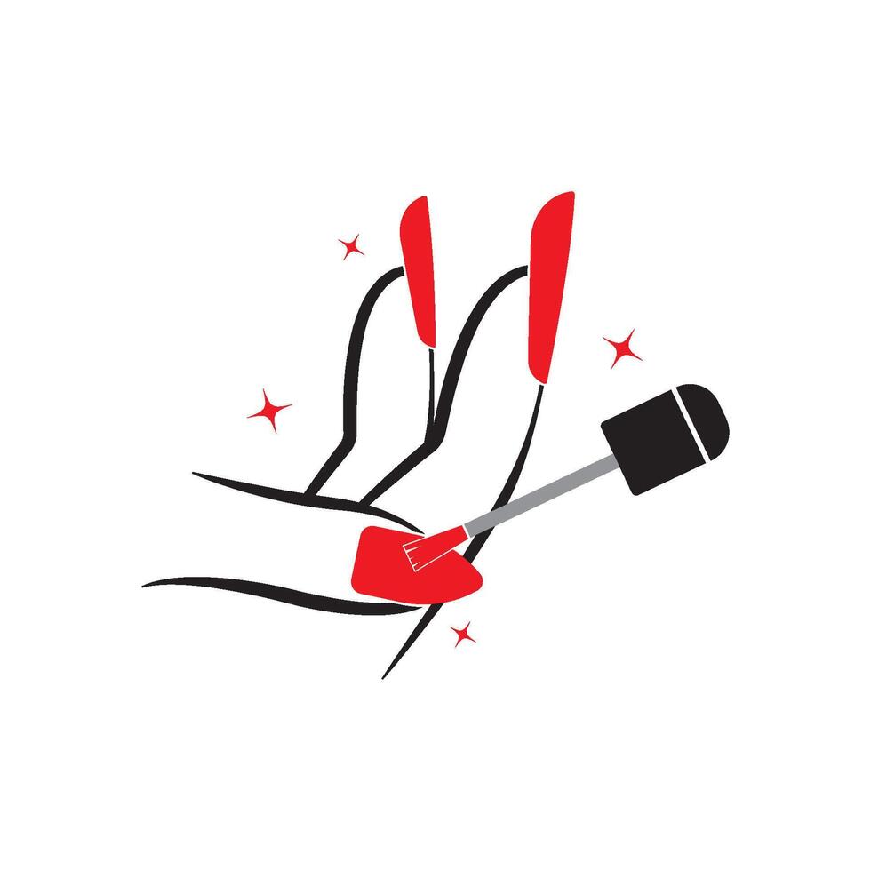 Nail polish or nail salon logo design template with creative concept vector