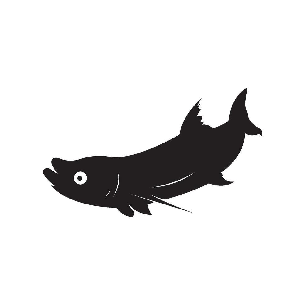 Salmon, fish and fishing, logo template. Underwater world, river and marine life, nature, design, illustration vector