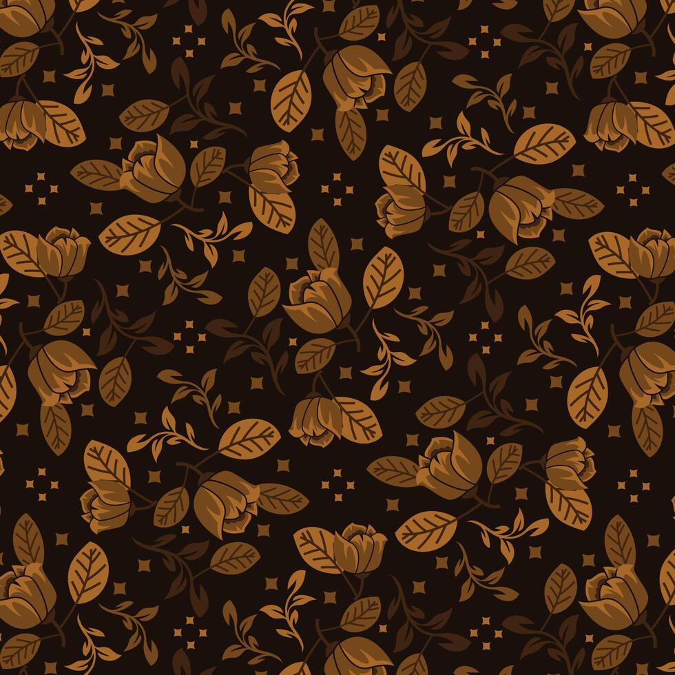 ABSTRACT FLOWERS AND FOLIAGE WITH VINTAGE COLOR vector