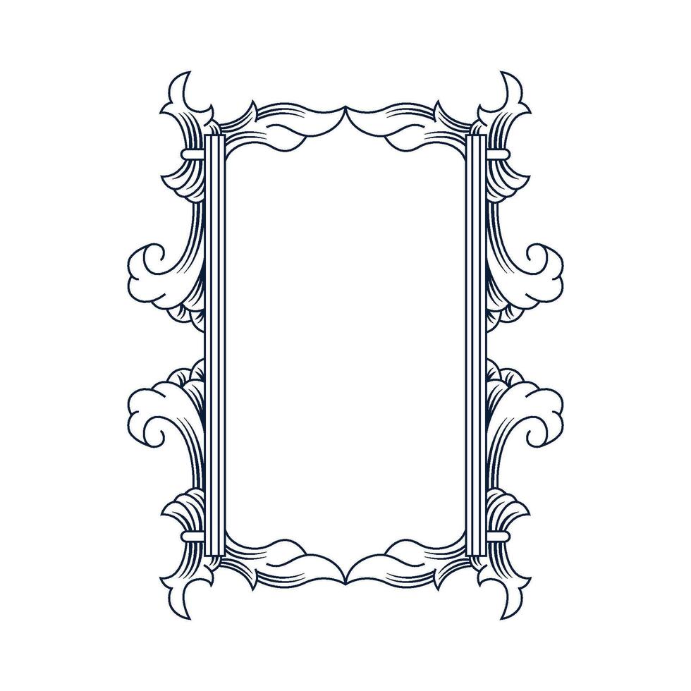 simple and elegant vintage frame vector