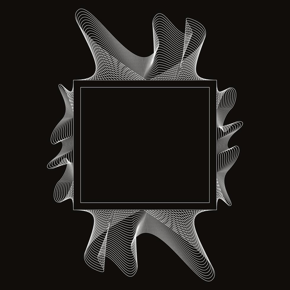 A SQUARE SHAPE OF ABSTRACT WIREFRAME vector