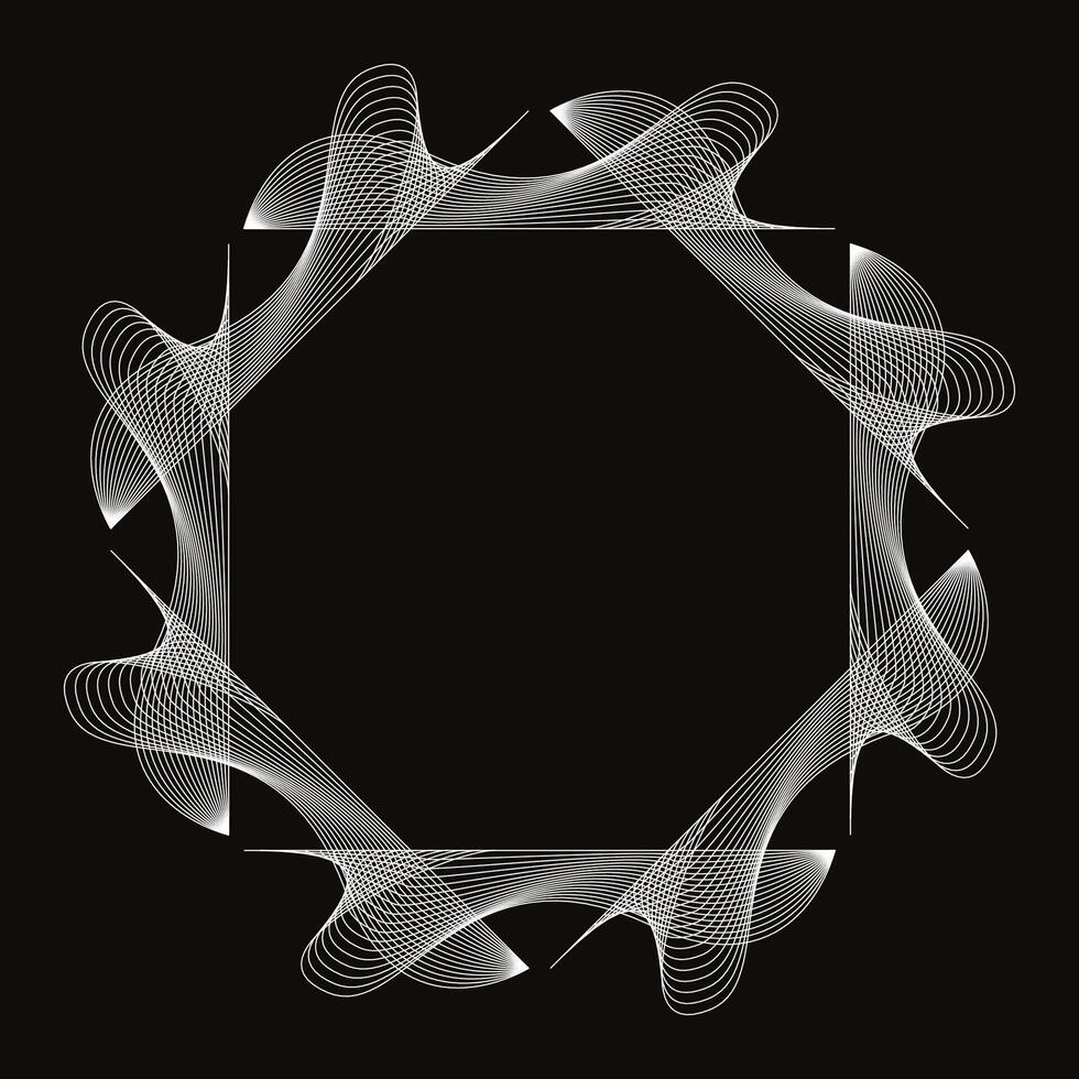 A BEAUTIFUL FRAME MADE WITH ABSTRACT LINE ART vector