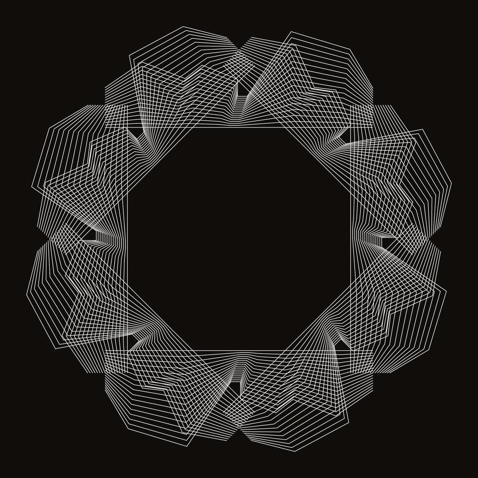 THE ABSTRACT HEXAGONAL WIREFRAME vector