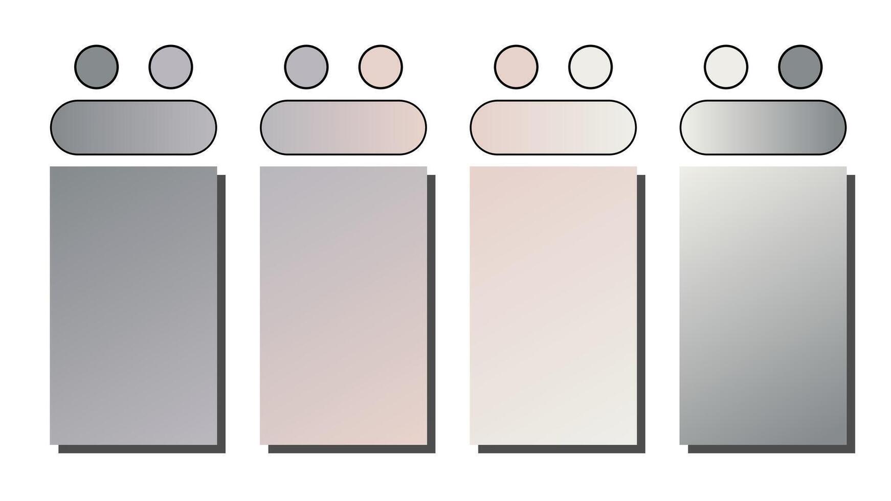 Set of gradient background. Cover set design with gray and pink color. Beautiful abstract gradient for covers, wallpapers, branding, business cards vector