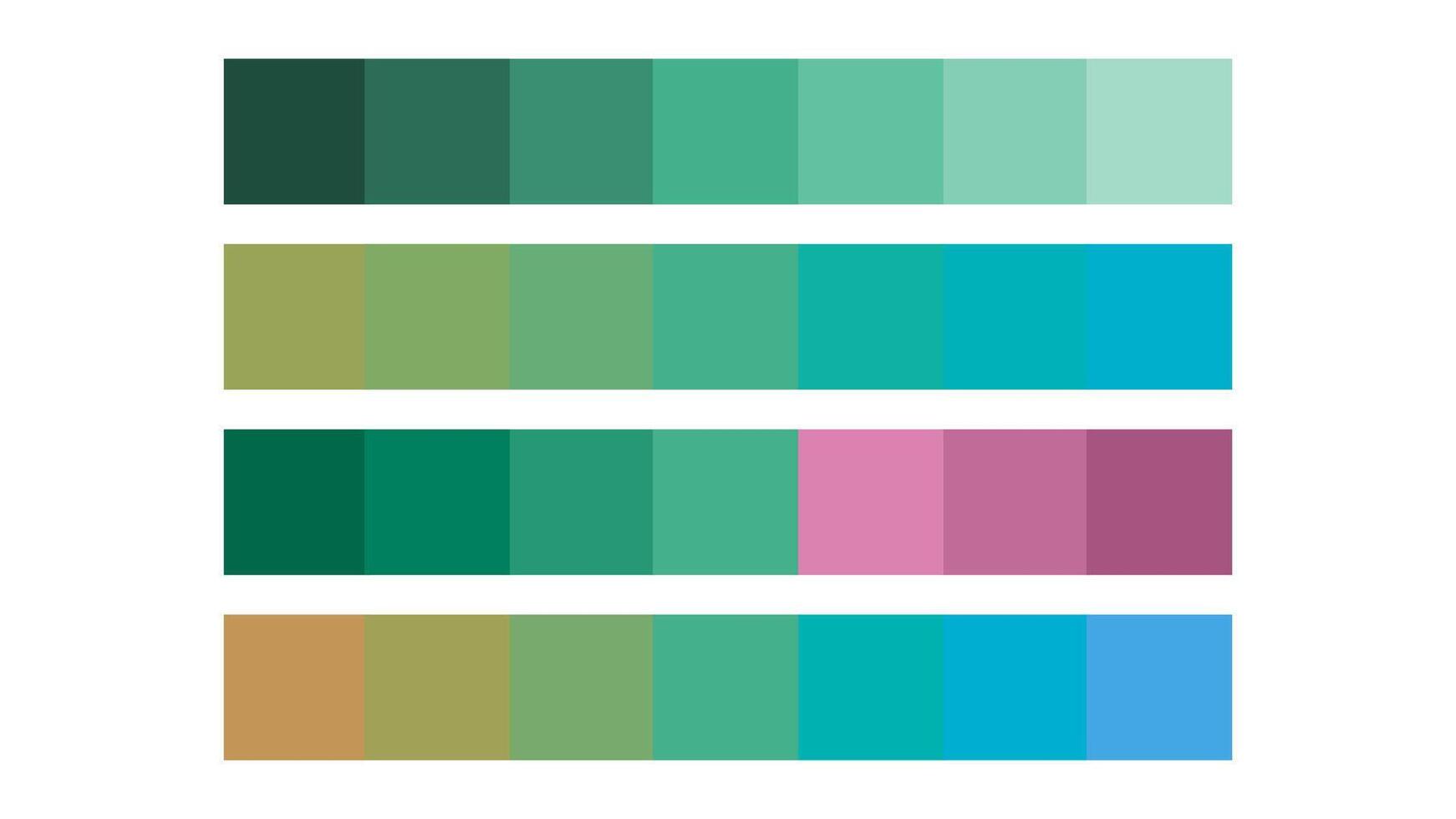 Spearmint color palette. Mono, analogous, complementary, triad color. Color palette for ui ux design. Abstract illustration for your graphic design vector