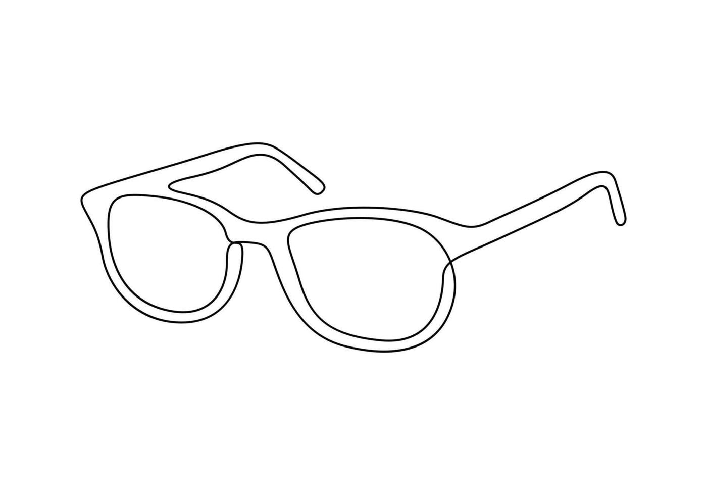 Sunglass continuous one line drawing premium illustration vector