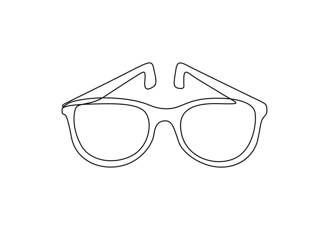 Sunglass one continuous line drawing pro illustration vector