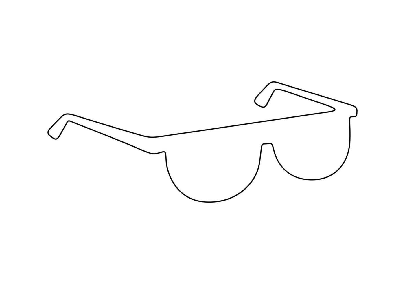 Sunglass one continuous line drawing digital illustration vector