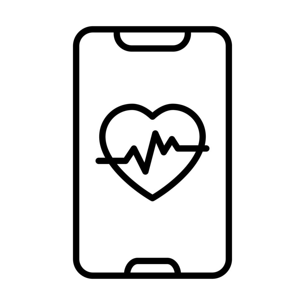 Social Pulse icon line illustration vector