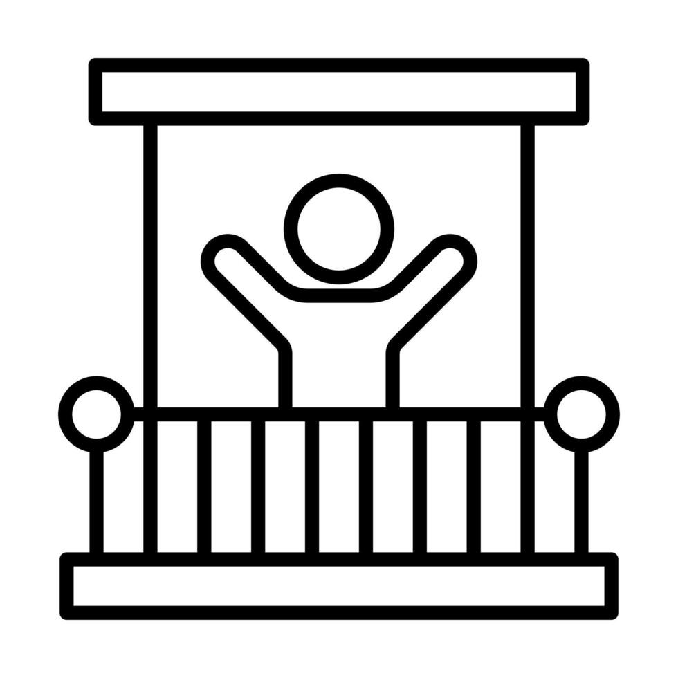 Balcony Bliss icon line illustration vector