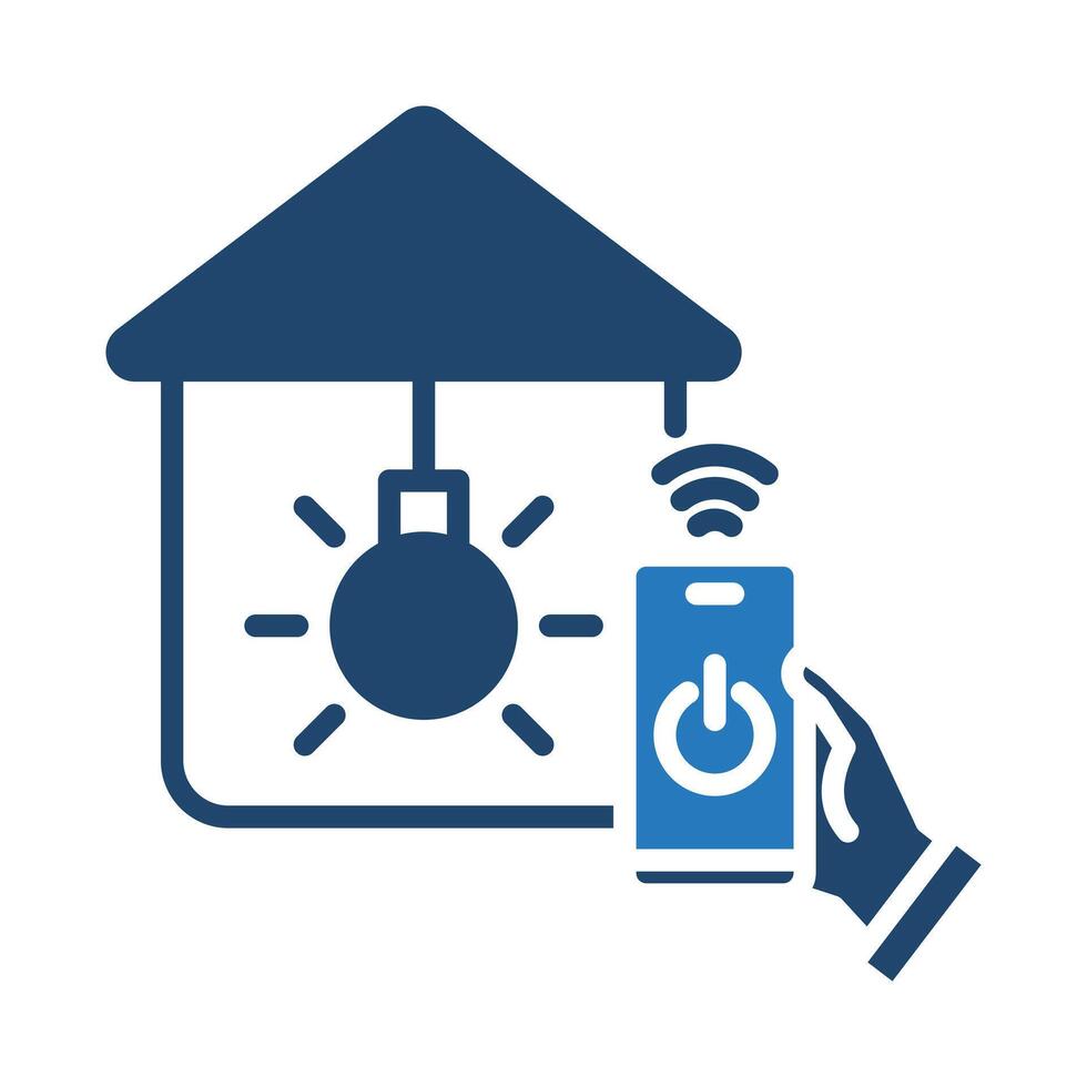 Smart Lighting icon line illustration vector
