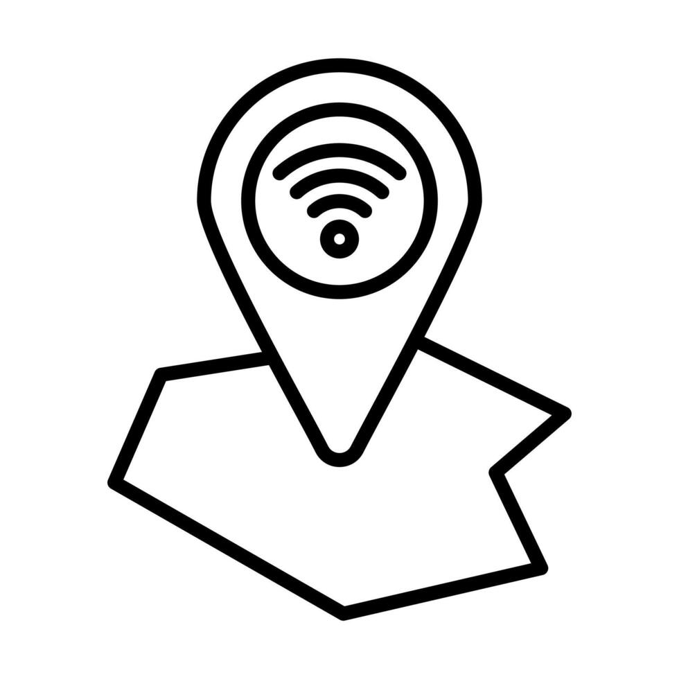 Network Zone icon line illustration vector