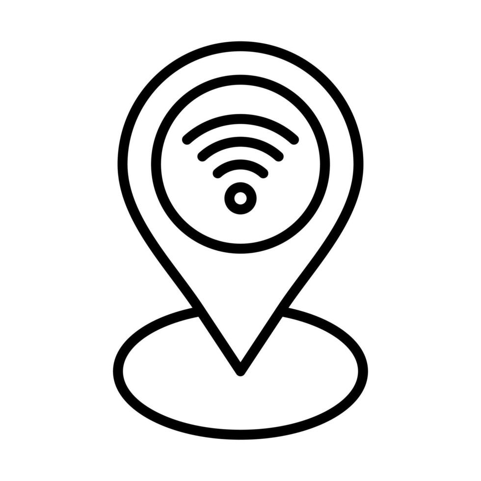 Connect Zone icon line illustration vector