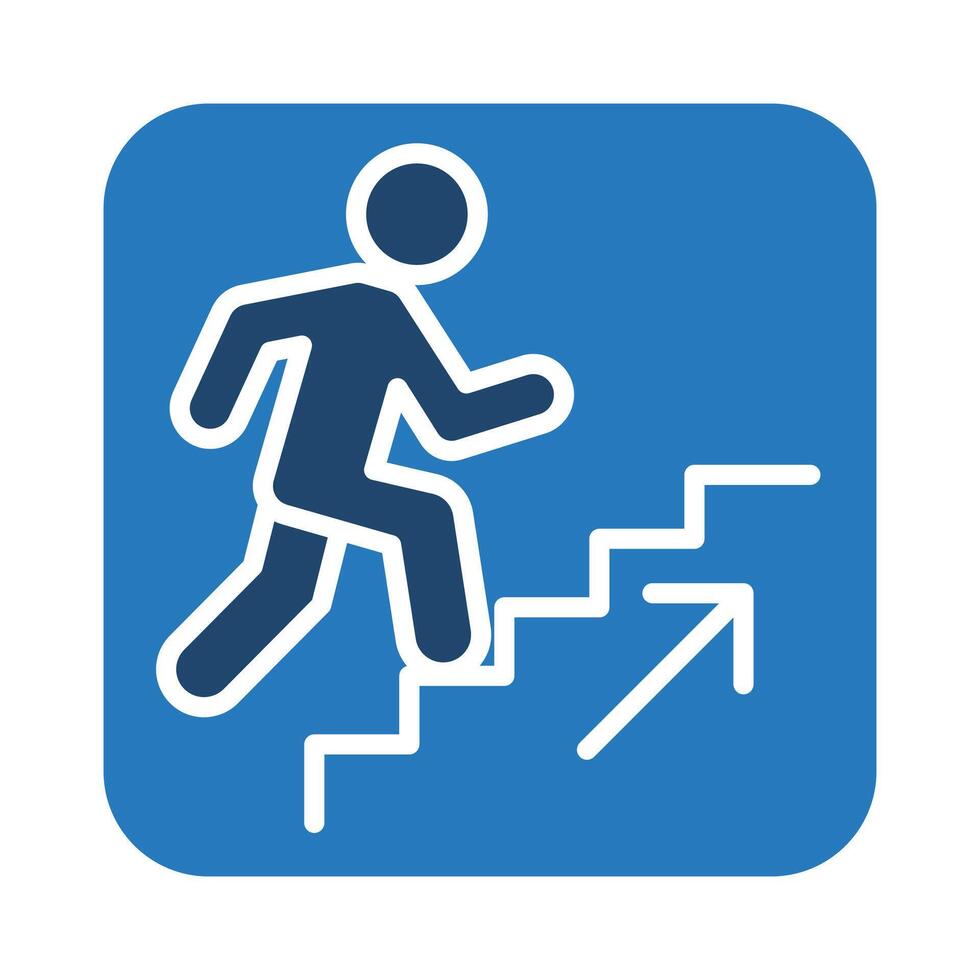 Floating Staircase icon line illustration vector