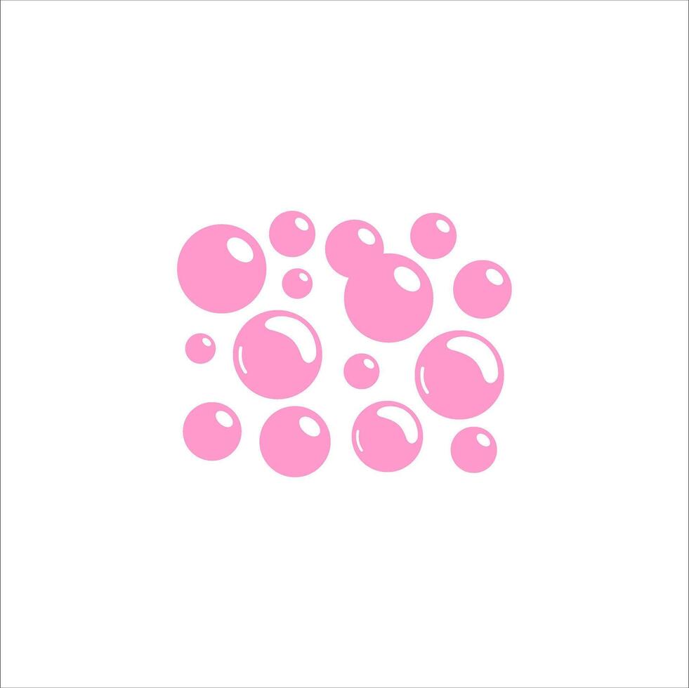 illustration of colored bubbles pinging on a white background vector