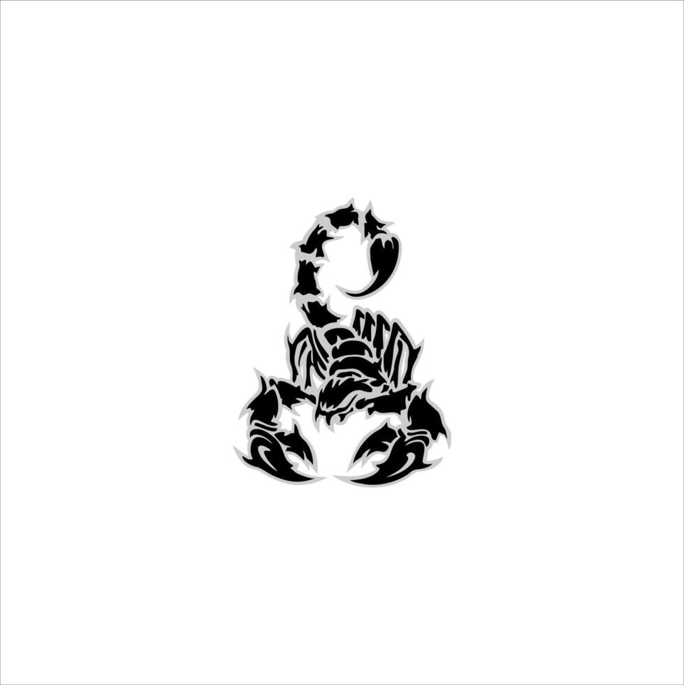 illustration of a black scorpion on a white background vector