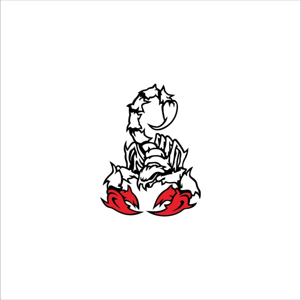 scorpion illustration on a white background vector