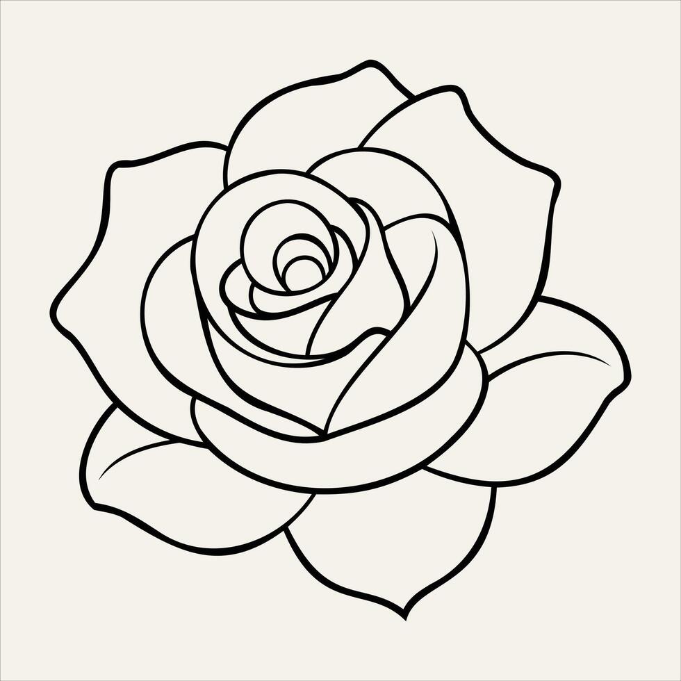 Rose Flower Head vector