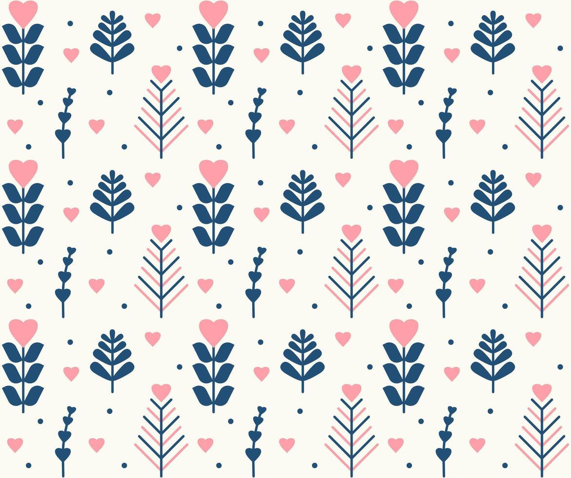 Love heart pattern seamless background. Design with heart pastel color tone. . vector