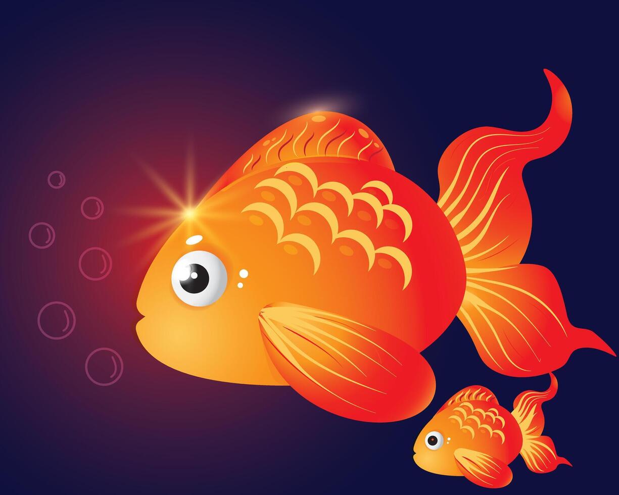 gold fish pro vector