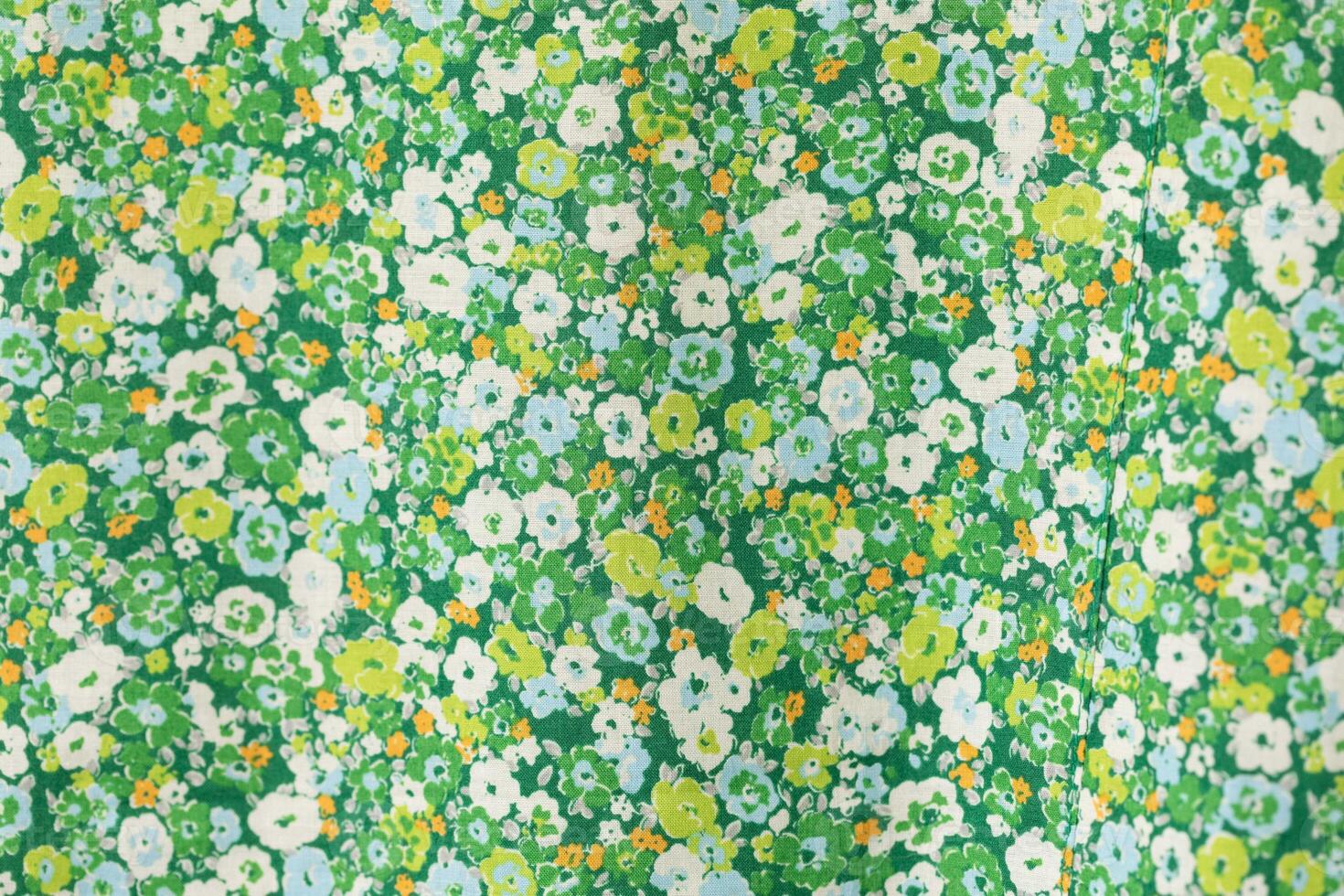 Print of floral on fabric. photo
