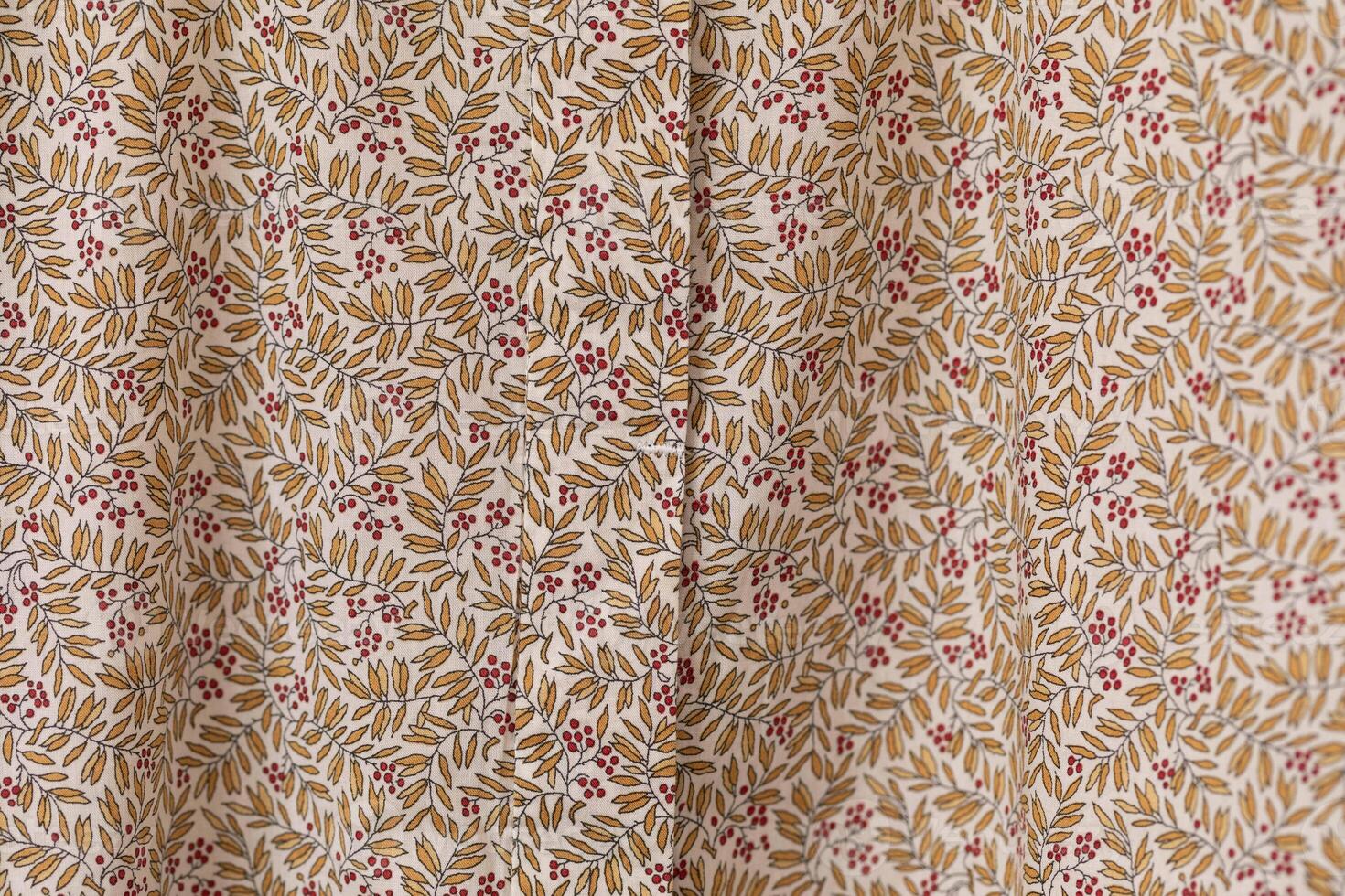 Print of floral on fabric. photo