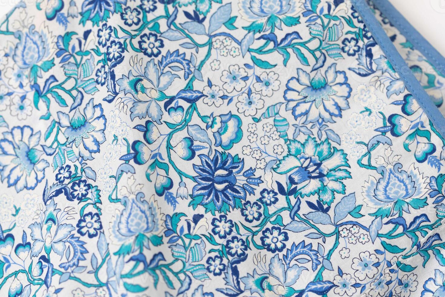 Print of floral on fabric. photo
