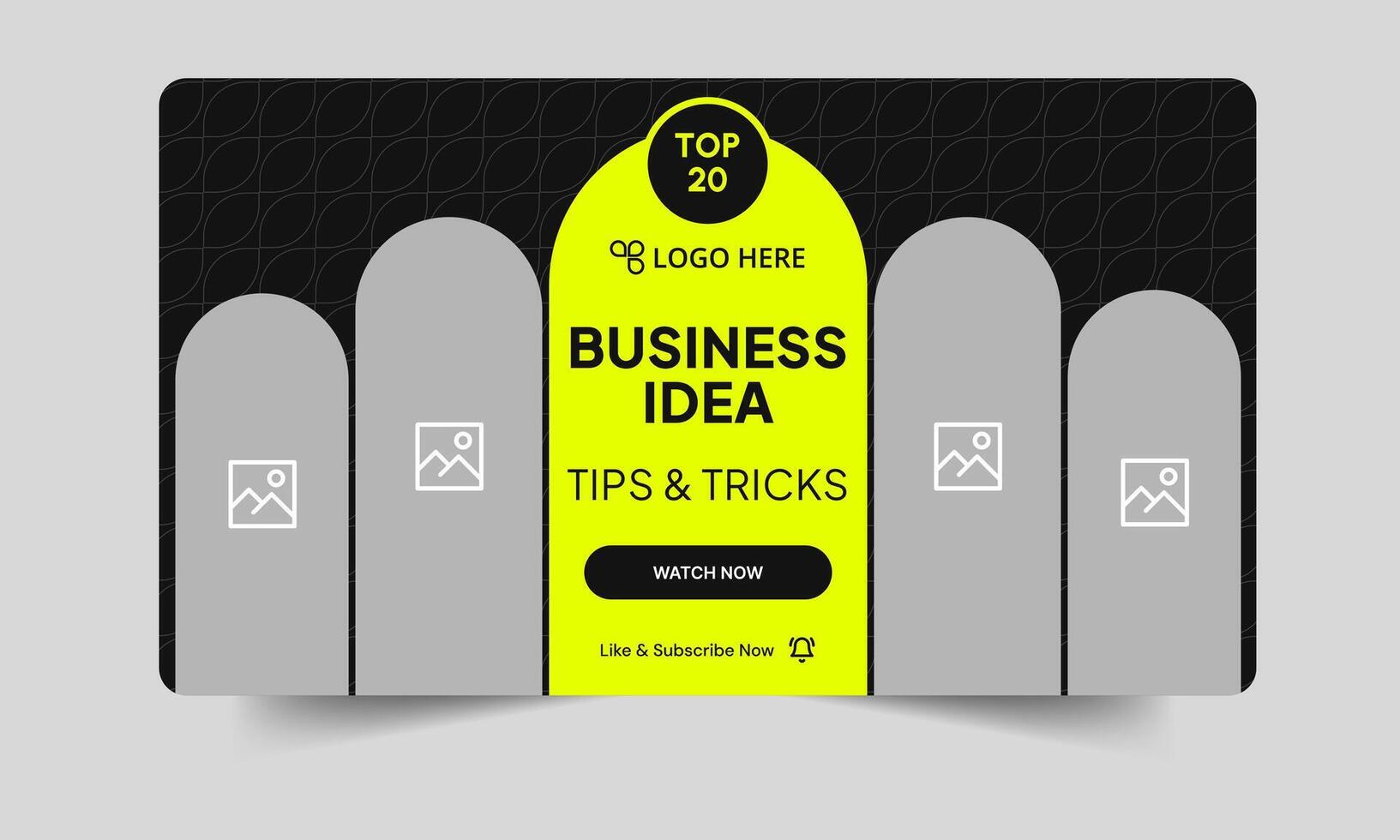 Customizable cover banner design, business concept tips and tricks thumbnail banner design, editable eps 10 file format vector