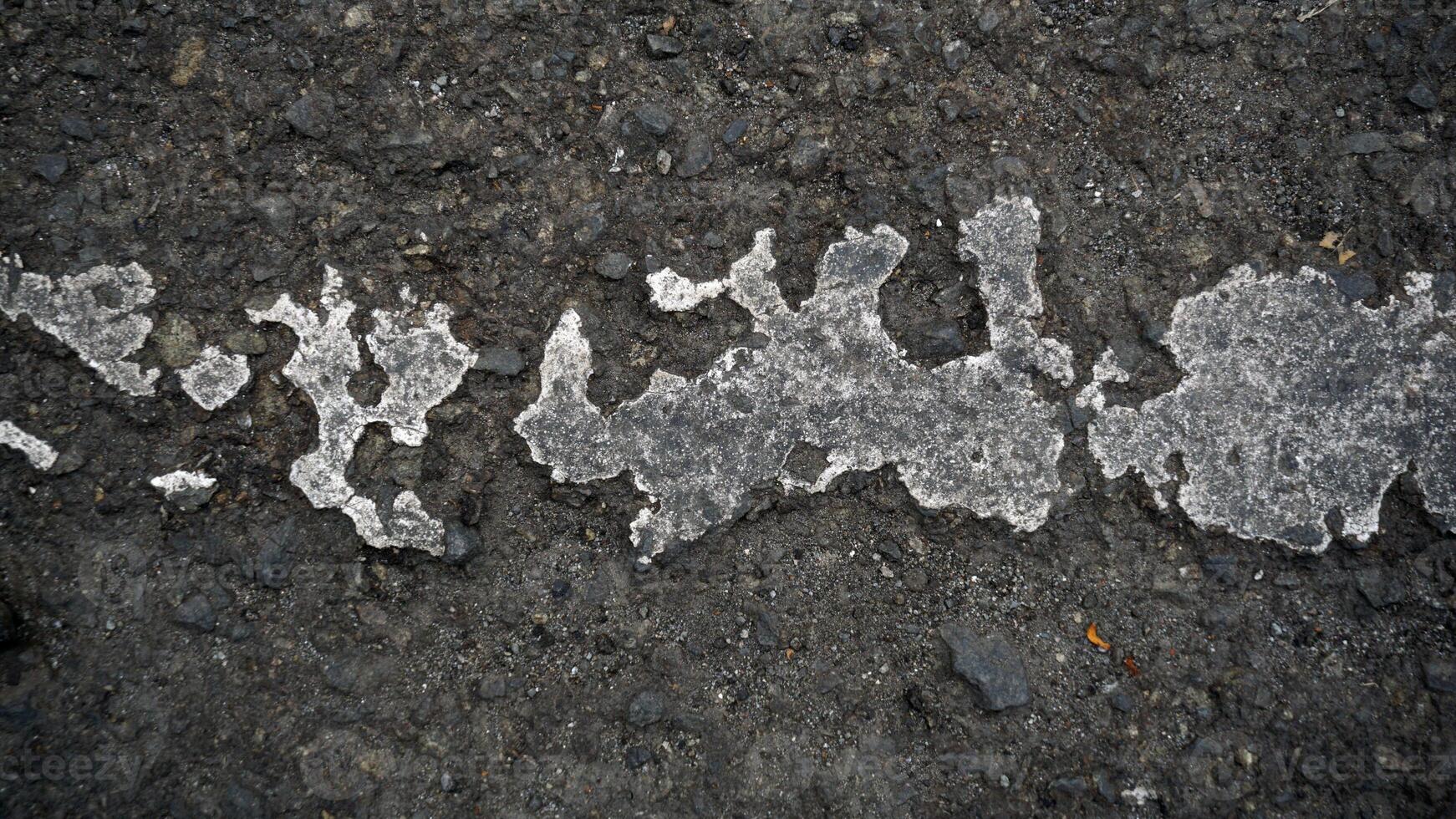 Asphalt texture with cracks and scratches. Abstract background for design. photo