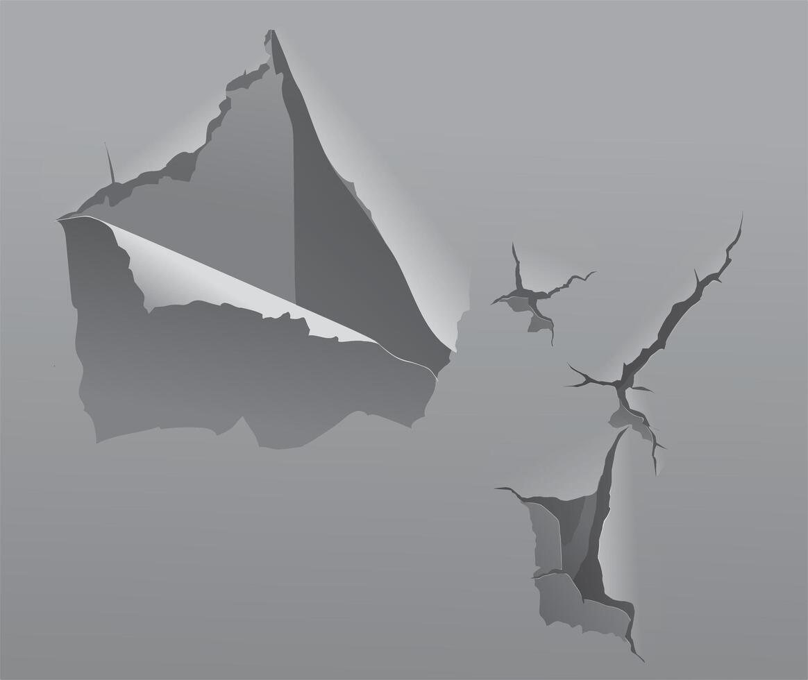 illustration of wall cracks vector