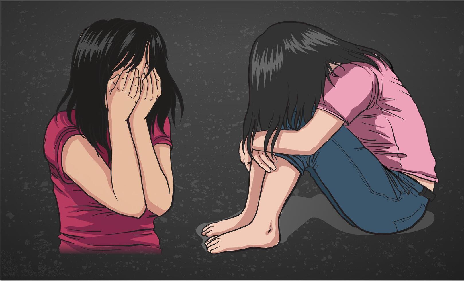 illustration of harassment victims vector