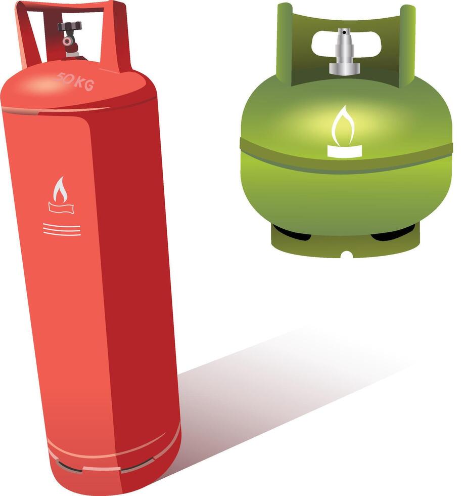 Illustration of common gas cylinder in Indonesia vector