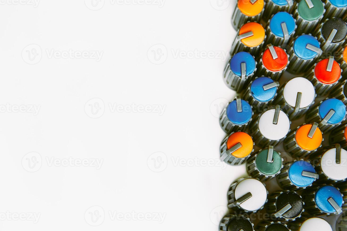 Buttons potentiometers for volume and frequencies of the mixer, amplifier photo