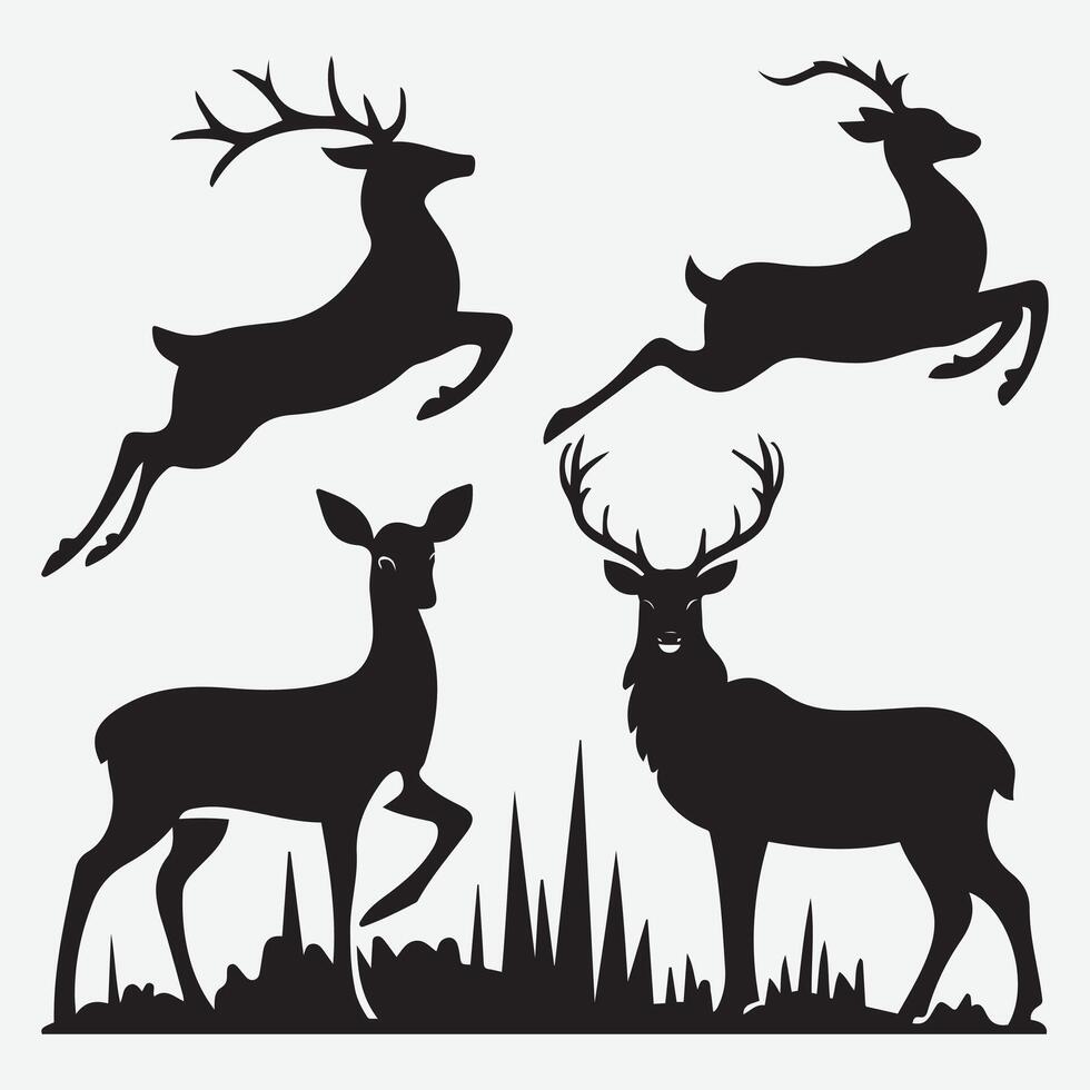 Creative Deer Line Art for Custom T-Shirt and Apparel Collections vector