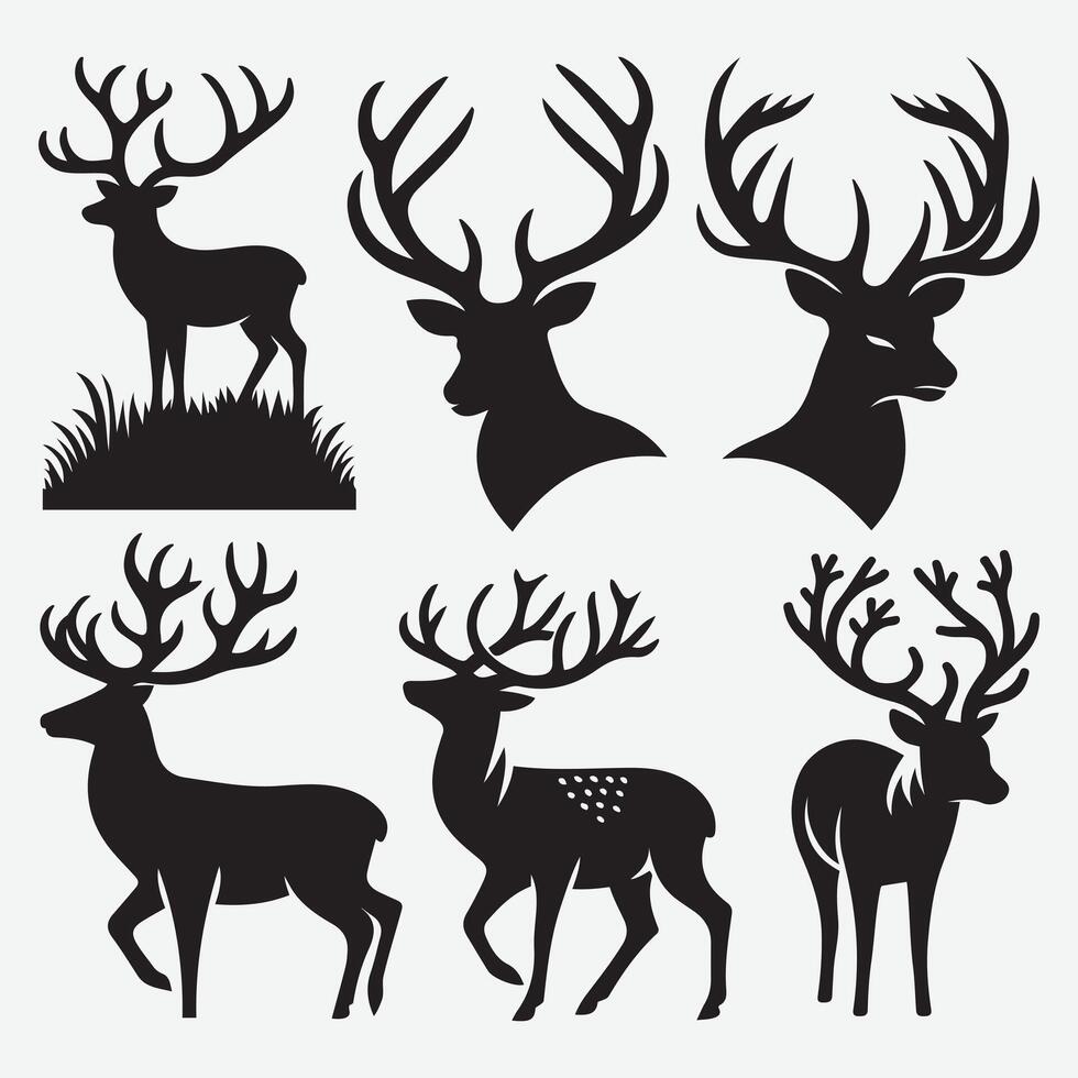 Creative Deer Line Art for Custom T-Shirt and Apparel Collections vector