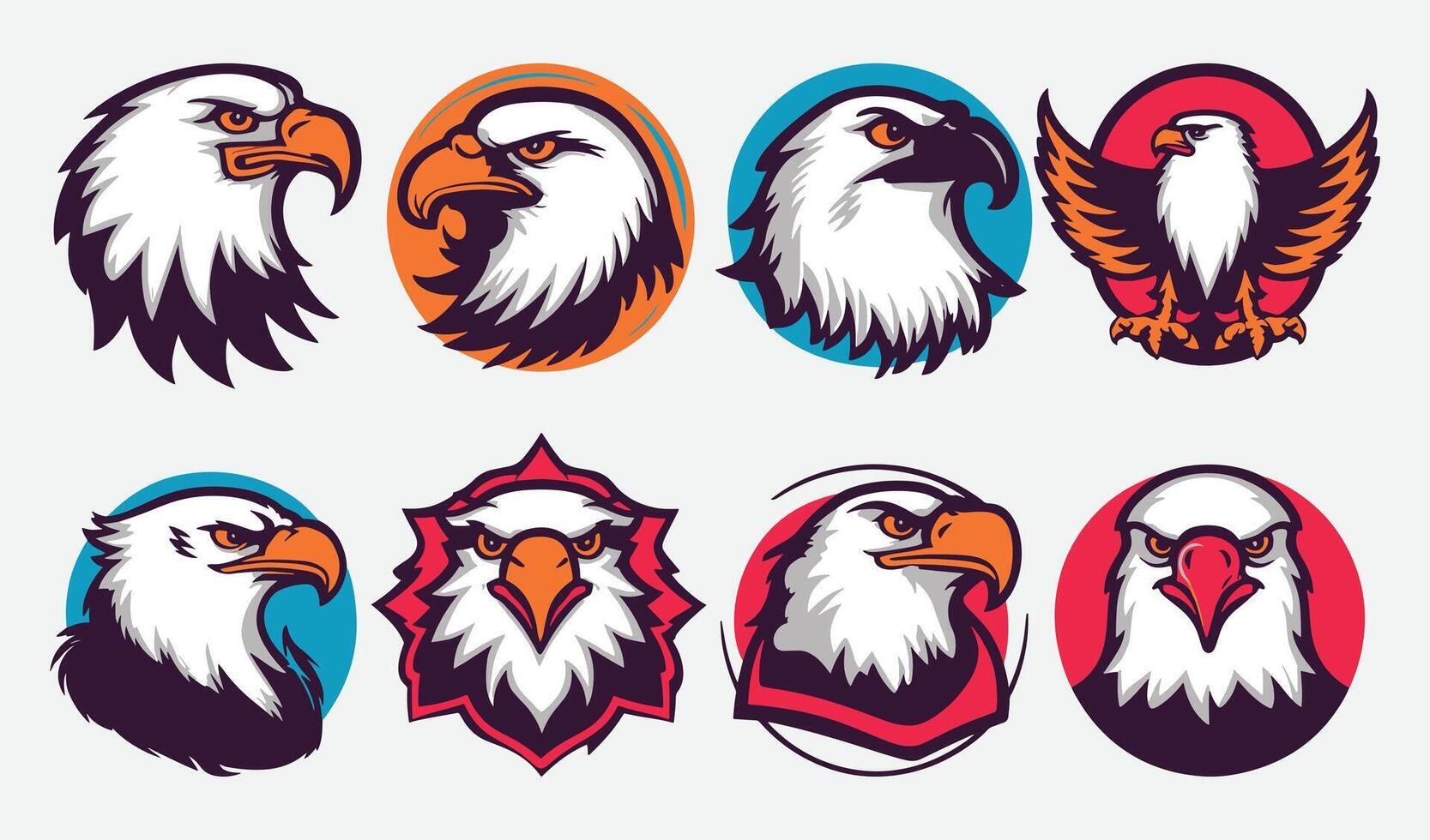 Artistic Eagle Head Graphics for Nature and Wildlife Enthusiasts vector