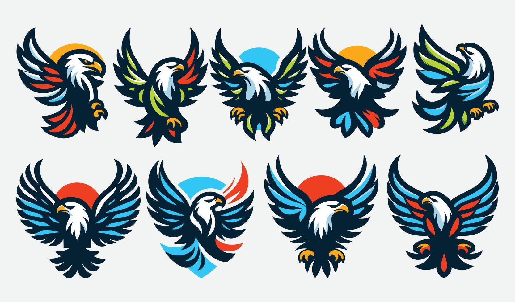 Detailed Eagle Graphics for Professional Design Applications vector