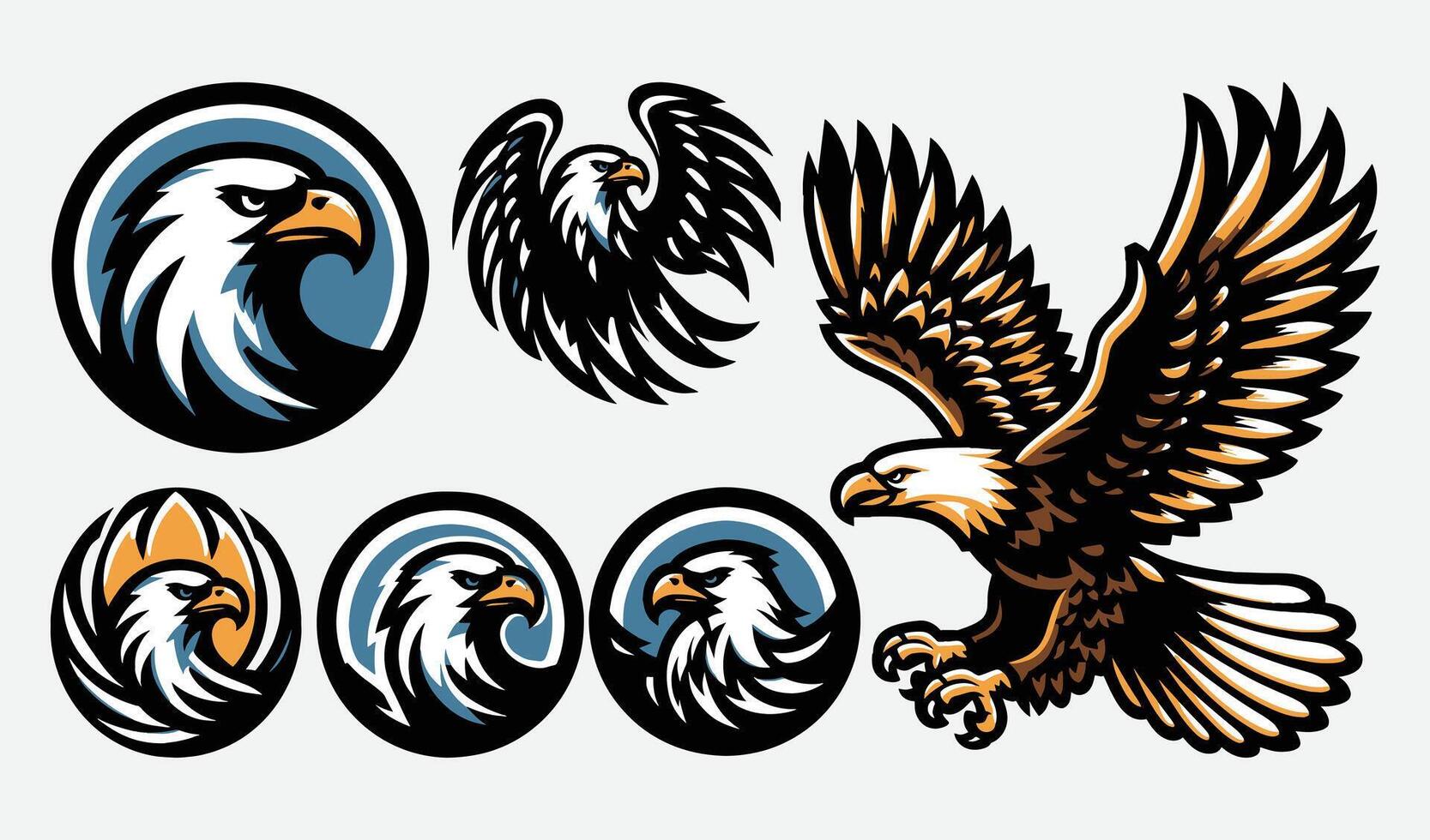 Expressive Eagle Designs for Apparel and Accessories vector