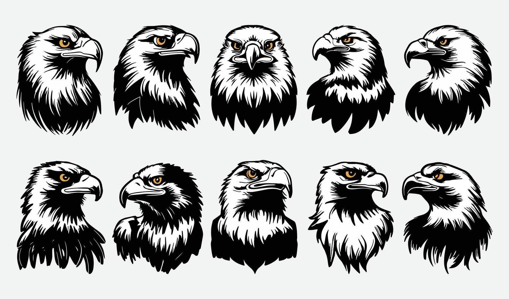 Professional Eagle Head Illustrations for Unique Branding and Graphic Projects vector