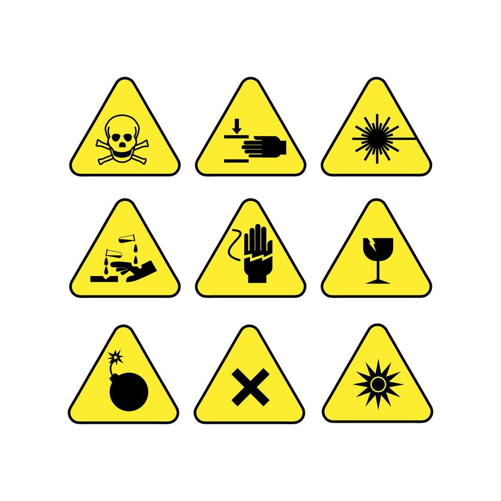 Chemical and industrial danger sign vector
