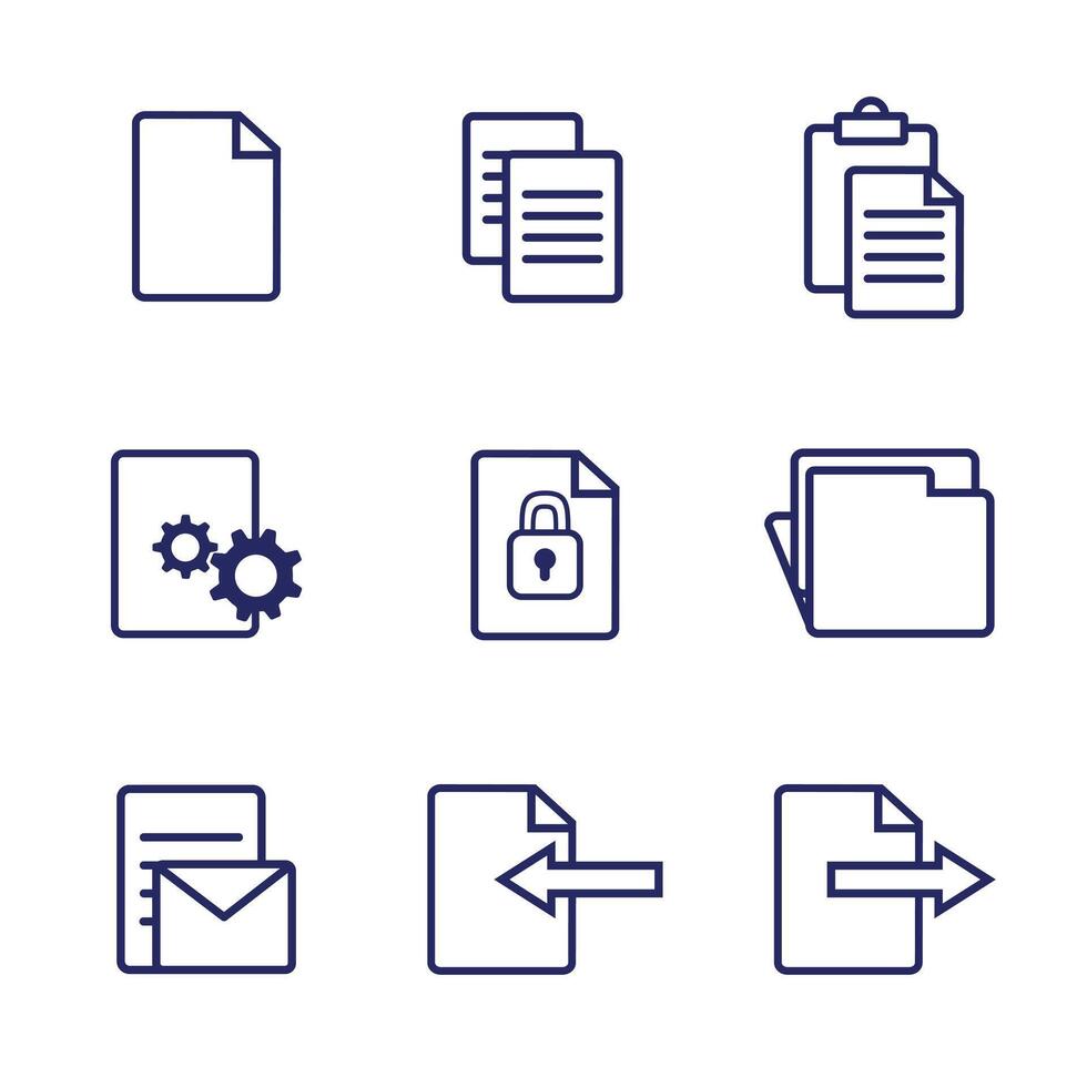 File and document management icon vector
