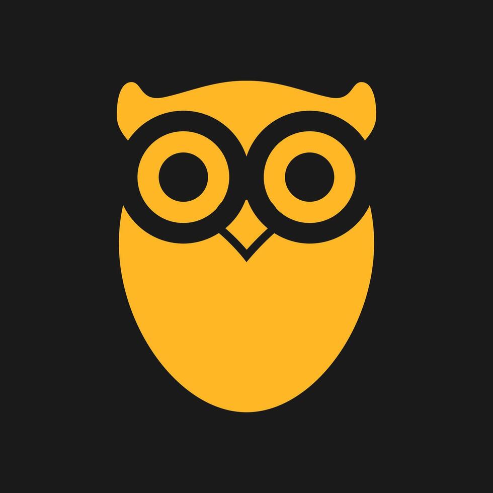 Abstract Golden Owl Icon vector