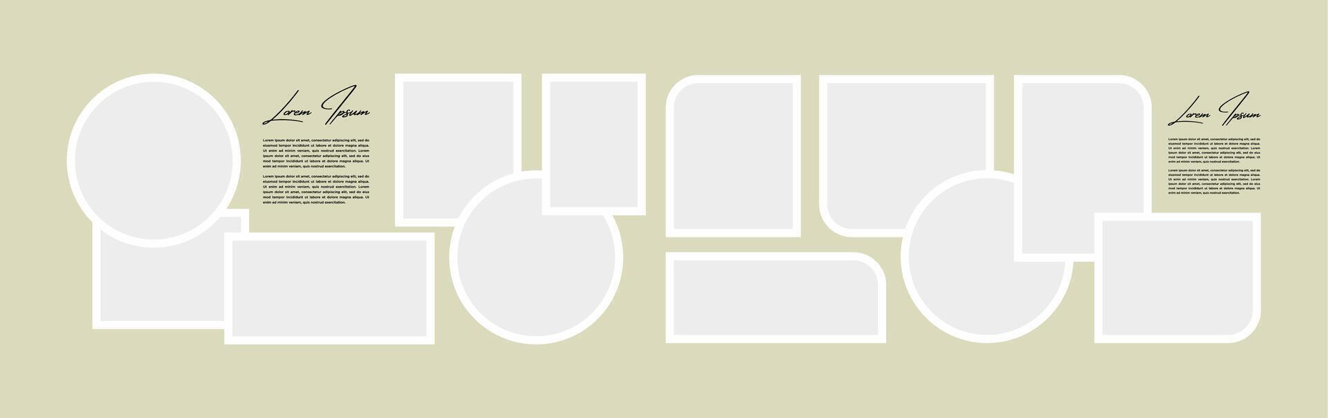 Photo frame collage modern concept background vector