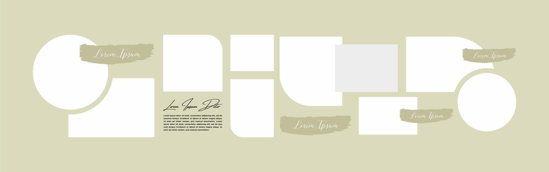 Photo collage theme modern concept vector