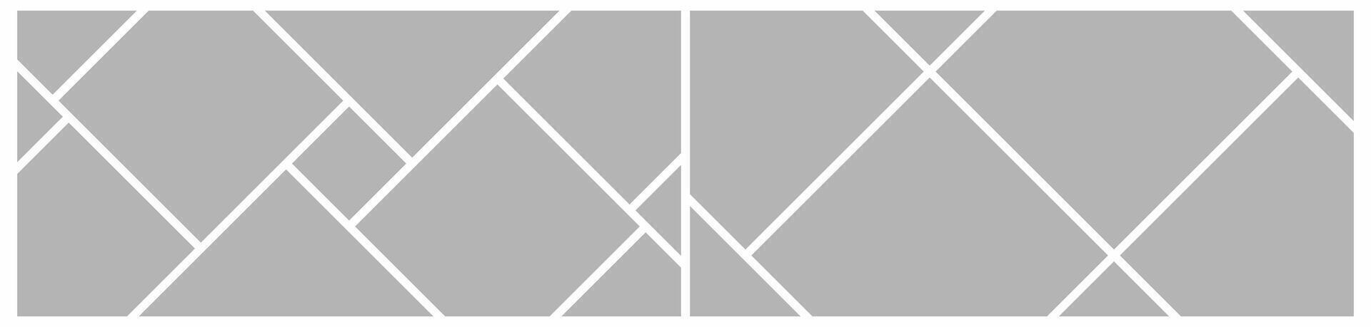 Photo frame collage art template design vector