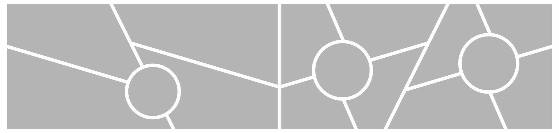 photographs with modern border frame template vector