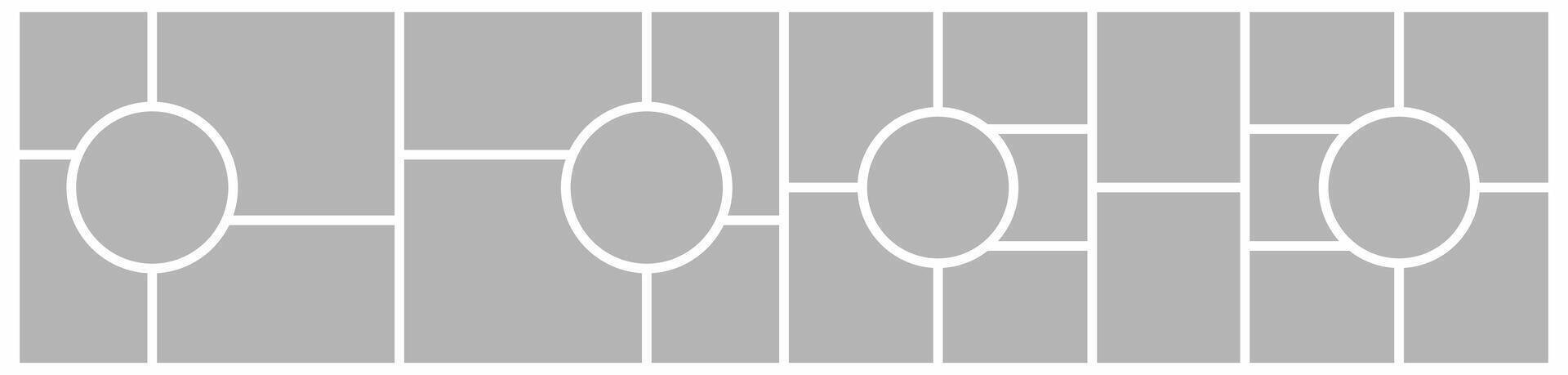 Photo frames Blank photo collage template vector