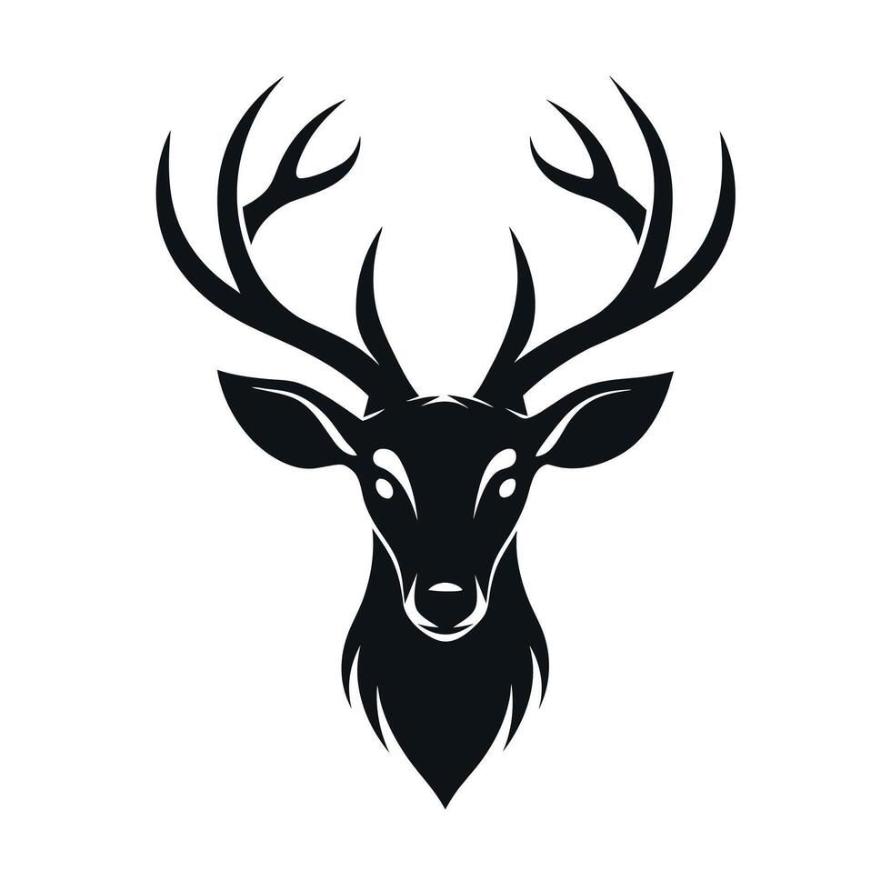 Deer Head Silhouette for a Unique Logo Design vector